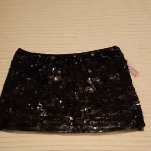 Wild Fable Black Sequin Mini Skirt